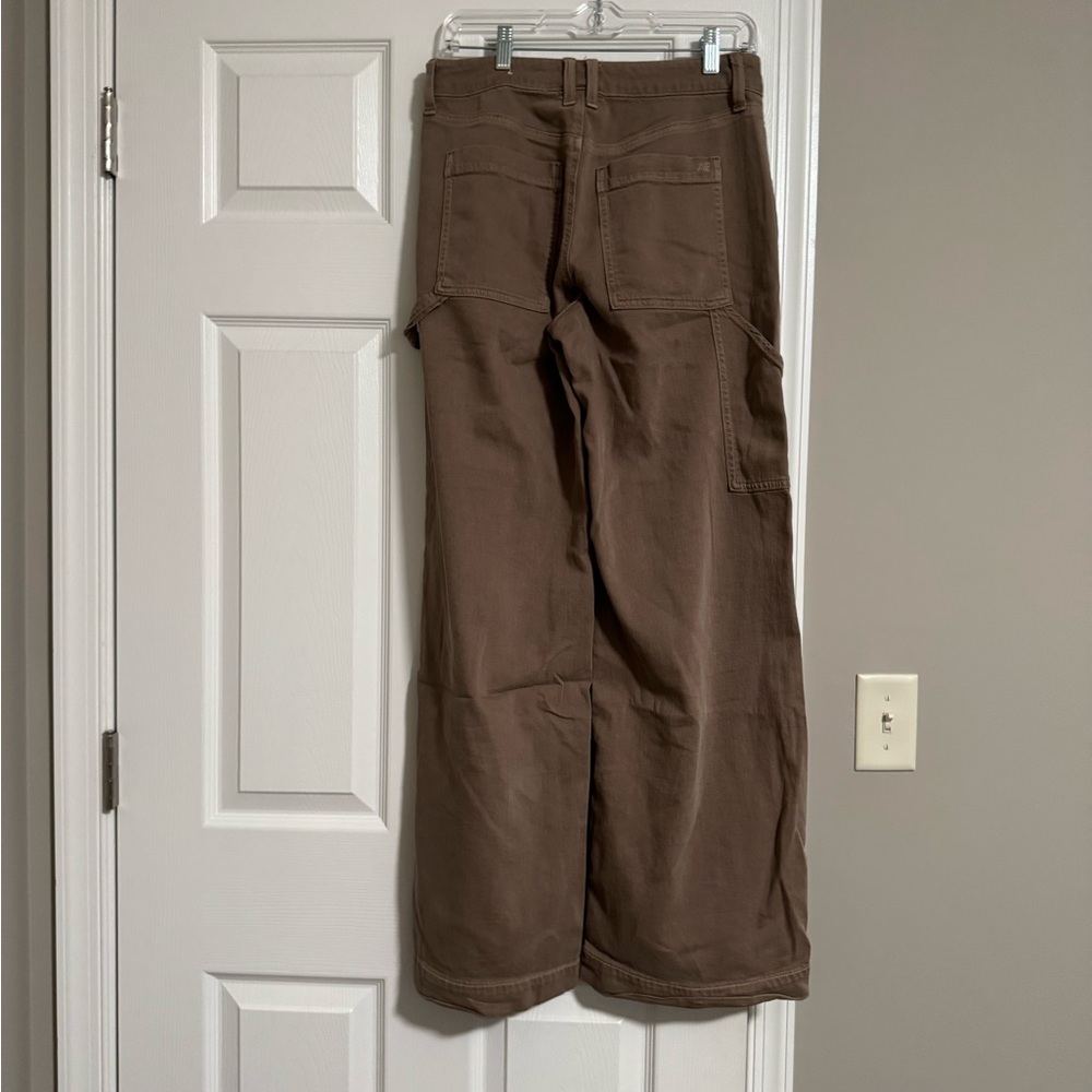 American Eagle Outfitters Chocolate Brown Wide Leg Cargo Pants - Picture 2 of 8